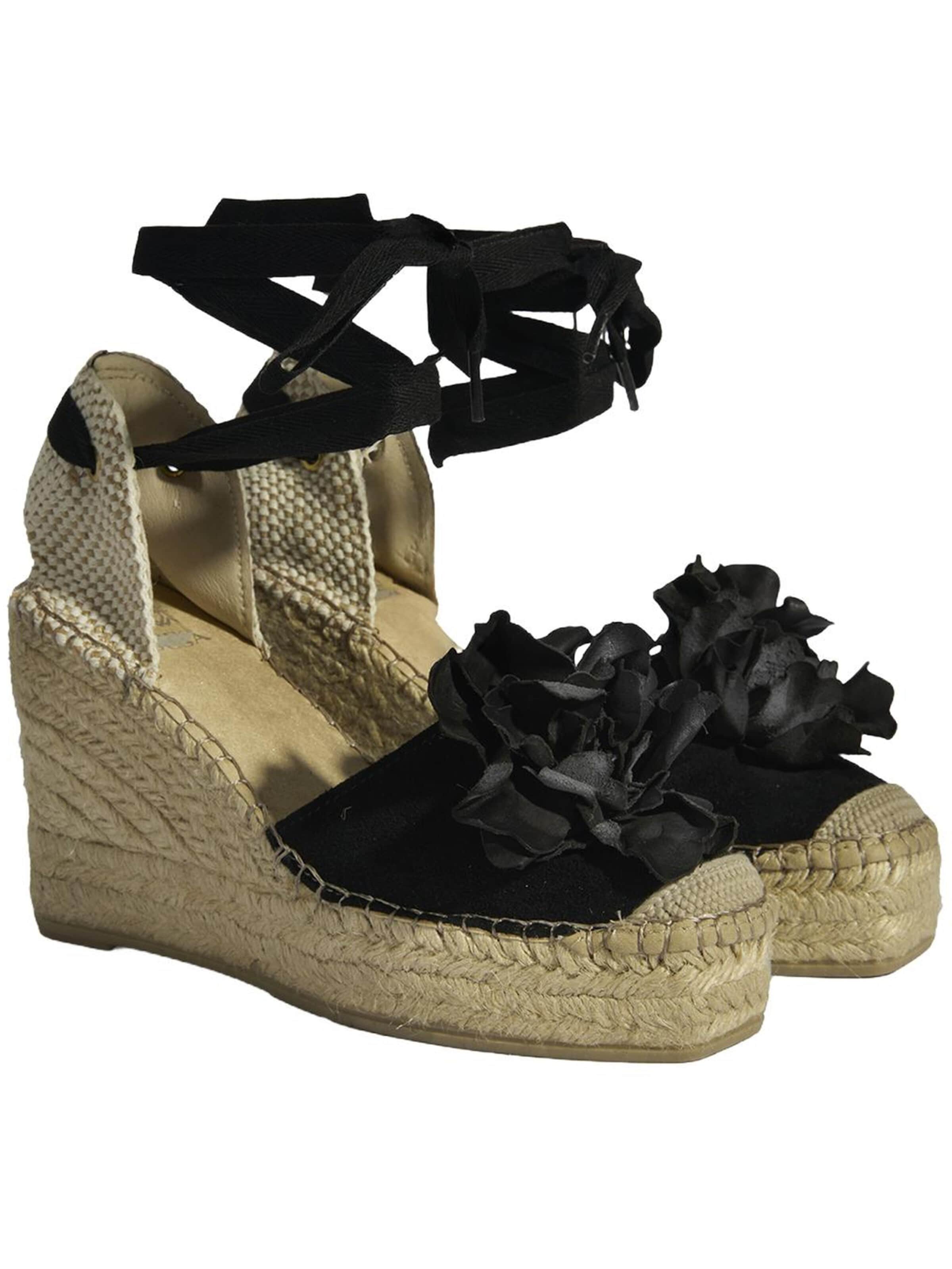 Desa Espadrilles 'Keil-Espadrilles' in Zwart: voorkant