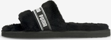 PUMA Pantolette 'Fluff' in Schwarz: predná strana