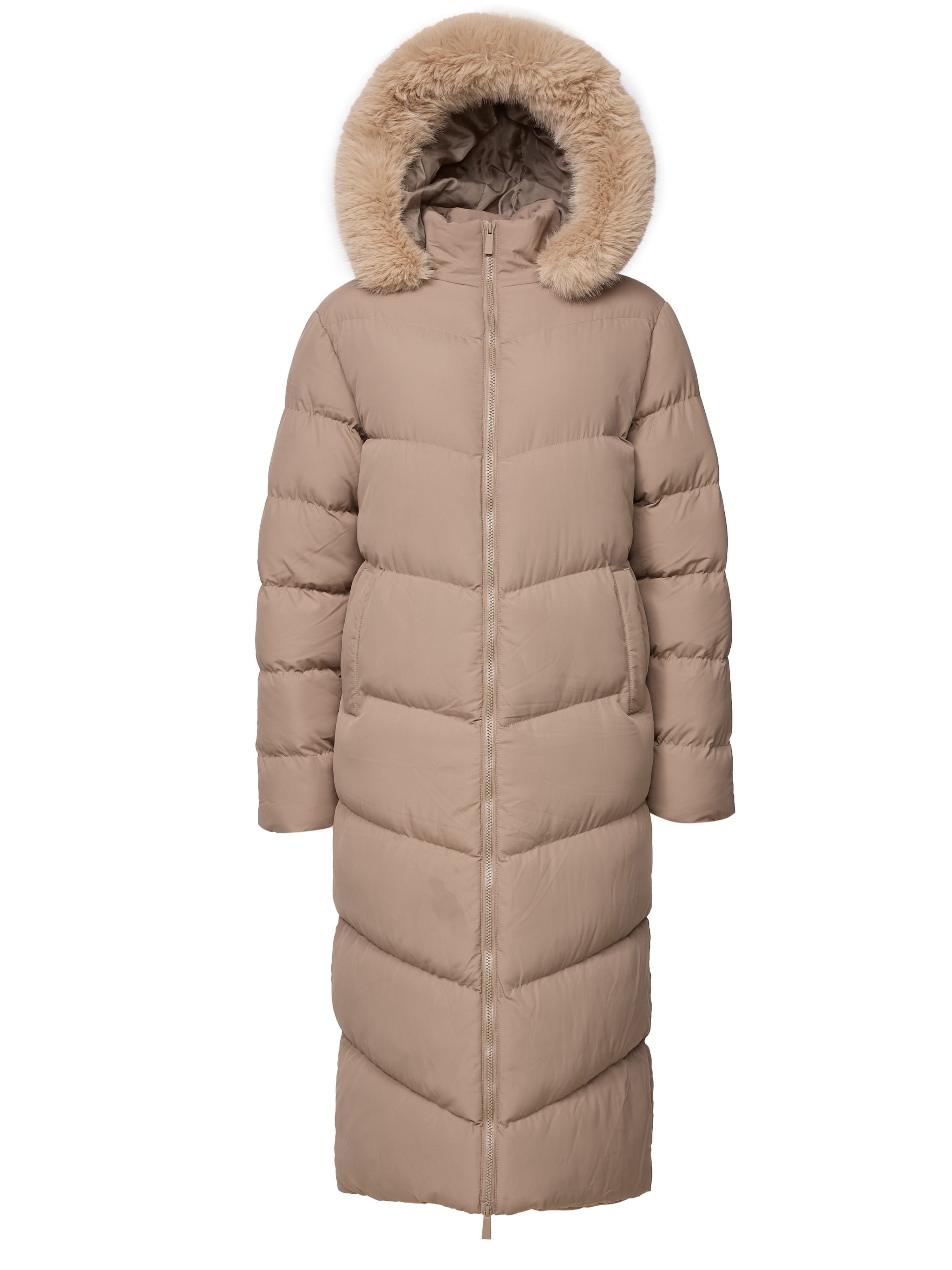 Threadbare Wintermantel in Beige: voorkant