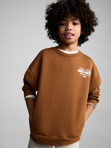 MANGO KIDS Collegepaita 'GOODTIME' värissä ruskea: etupuoli