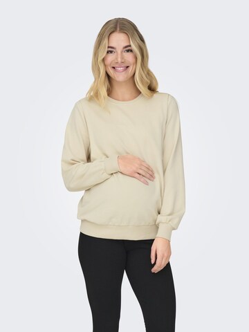 Only Maternity Sweatshirt 'OLMAGathe' in Yellow: front