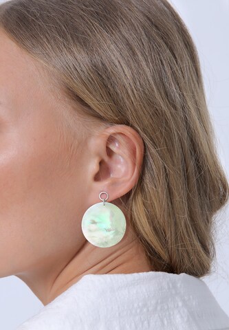 Boucles d'oreilles ELLI en blanc : devant