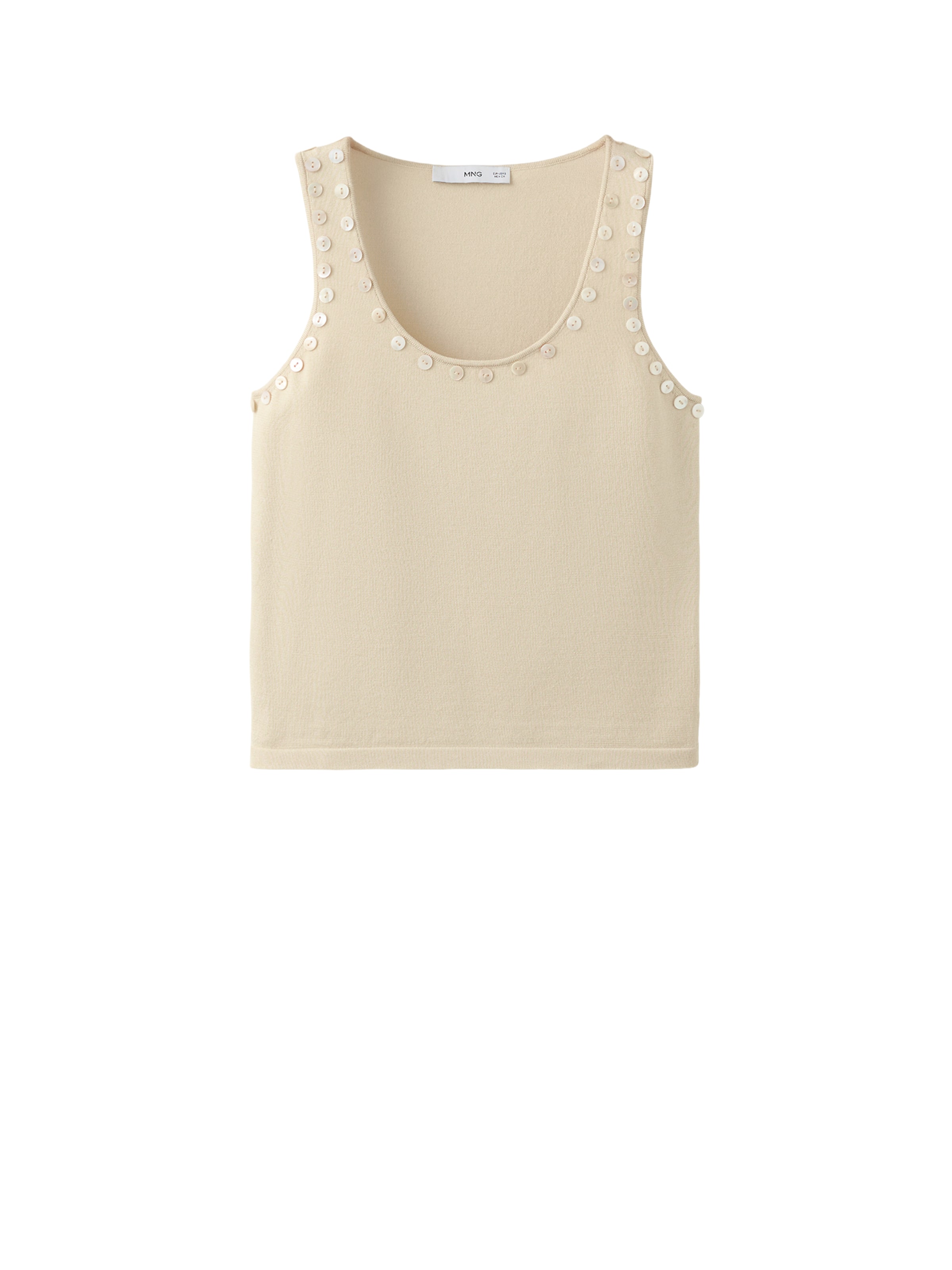 MANGO Neuletoppi 'NAQUI' värissä beige: etupuoli