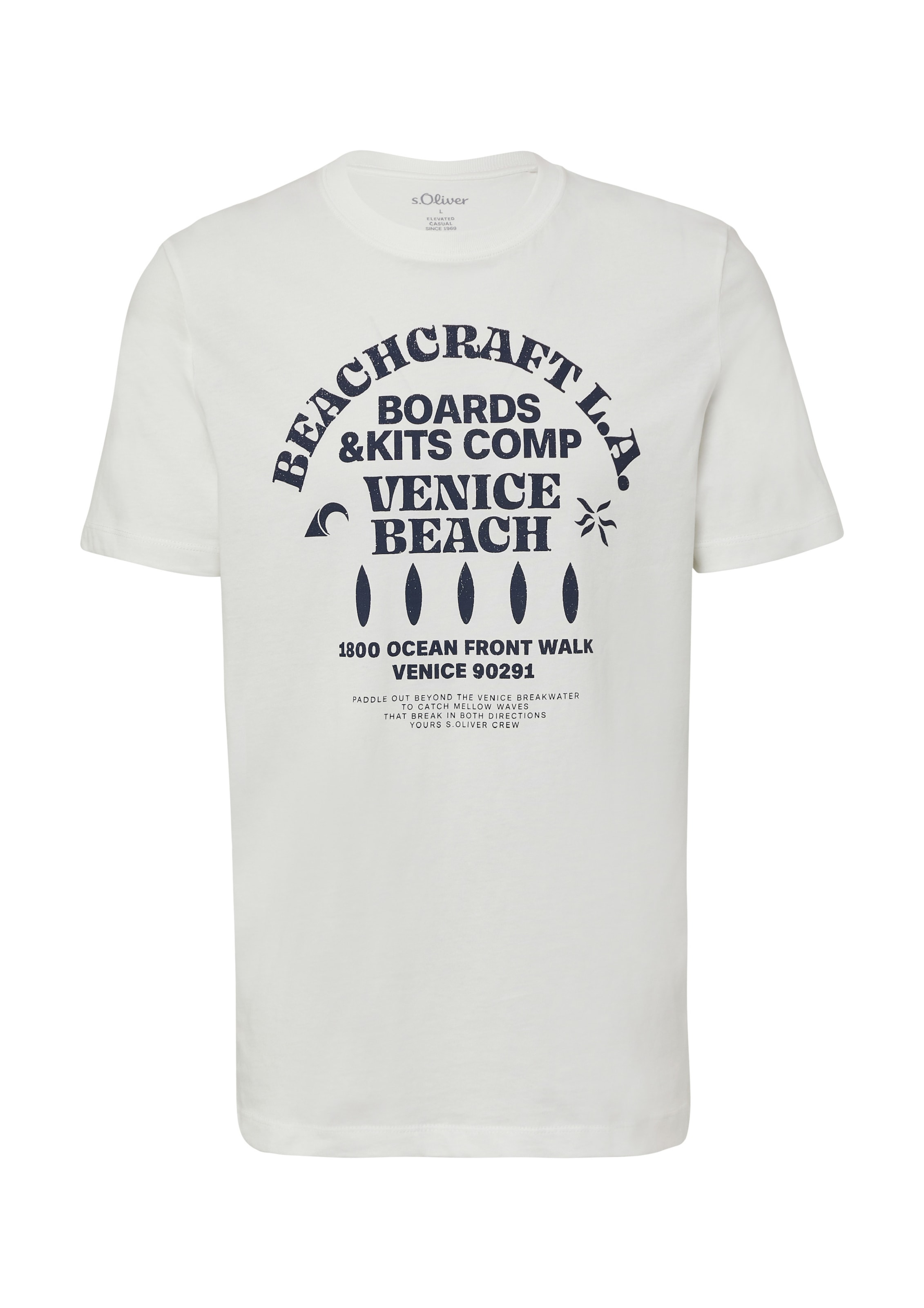 s.Oliver Μπλουζάκι σε λευκό: μπροστά