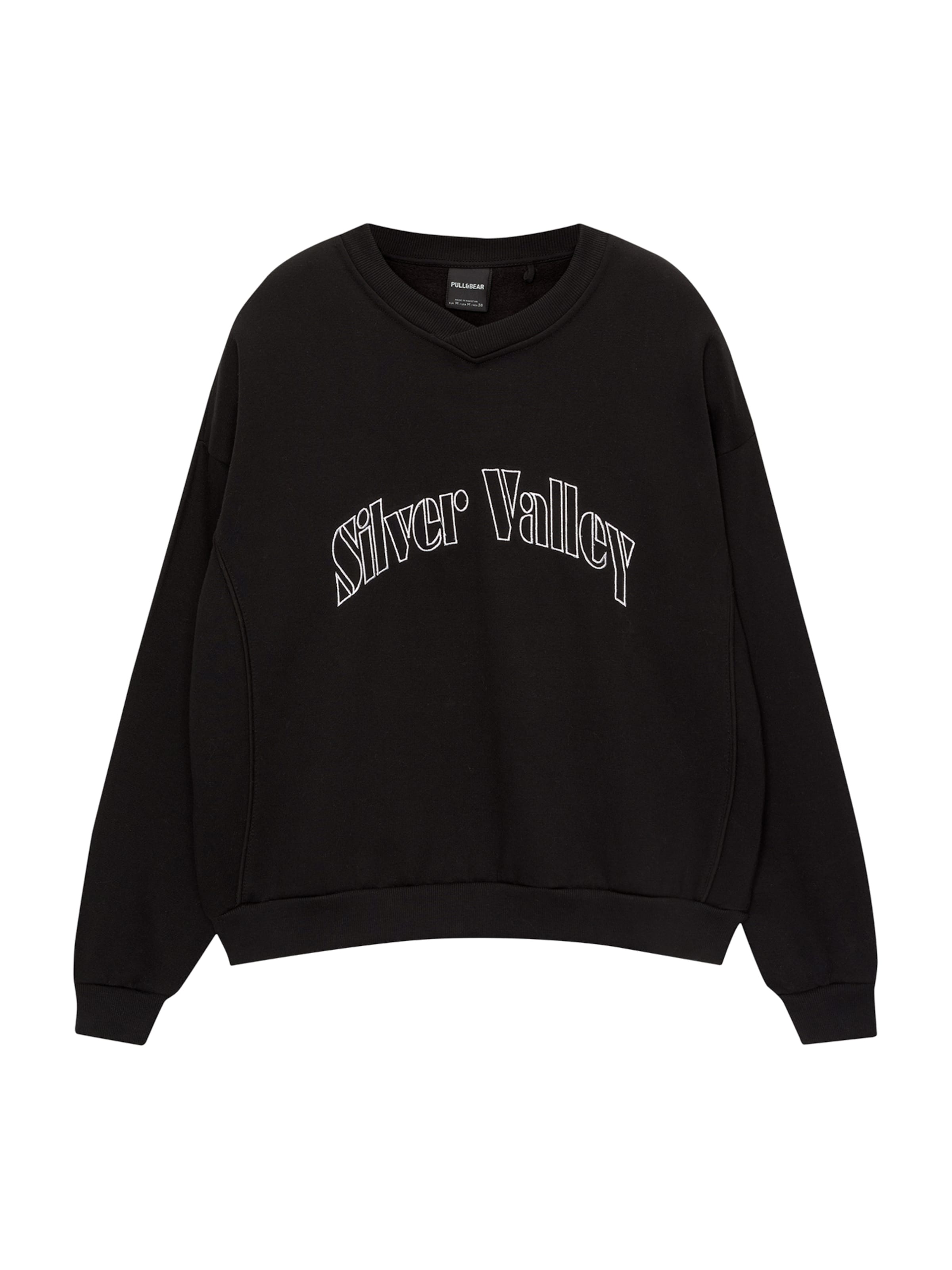 Pull&Bear Sweatshirt in Black: front