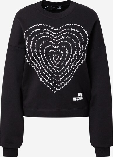 Bluză de molton Love Moschino pe negru / alb, Vizualizare produs