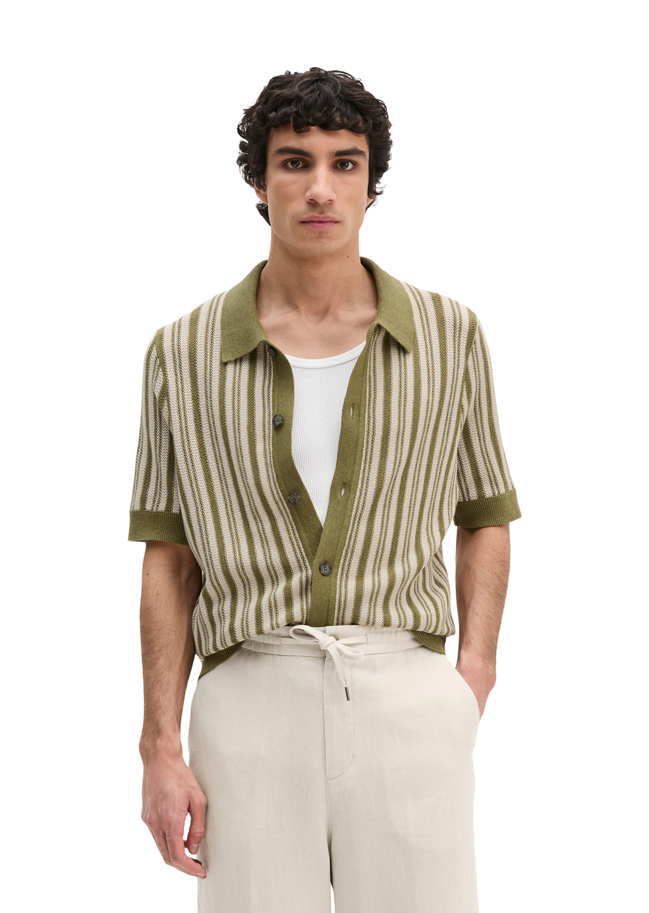 Marc O'Polo Regular fit Button Up Shirt in Green: front