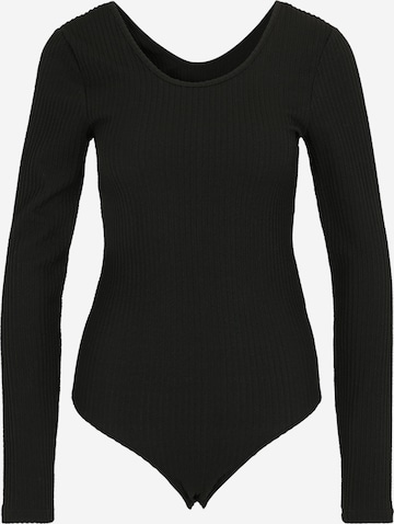 Pieces Tall Shirt Bodysuit 'EVI' in Black: front