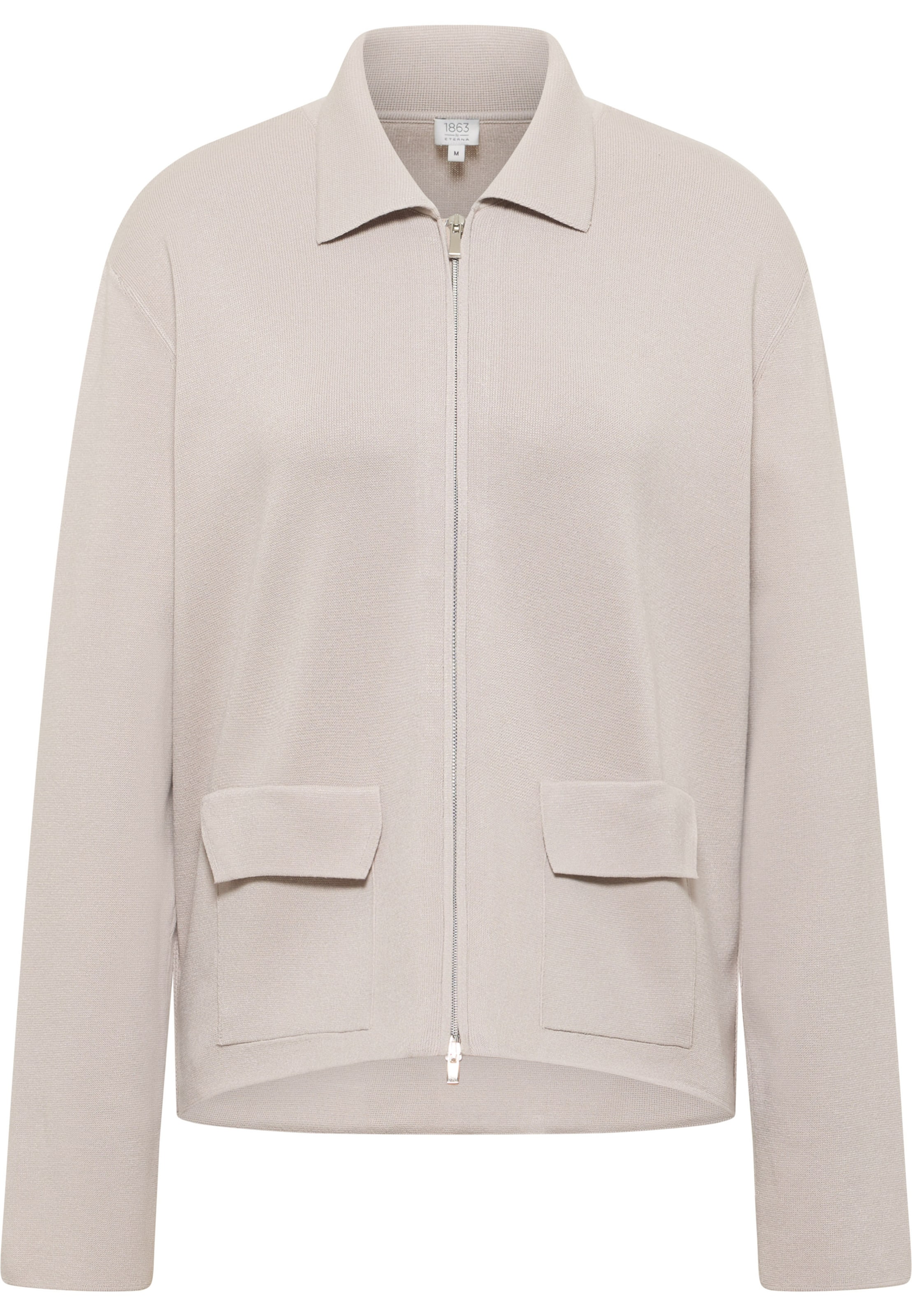 ETERNA Gebreid vest in Grijs: voorkant