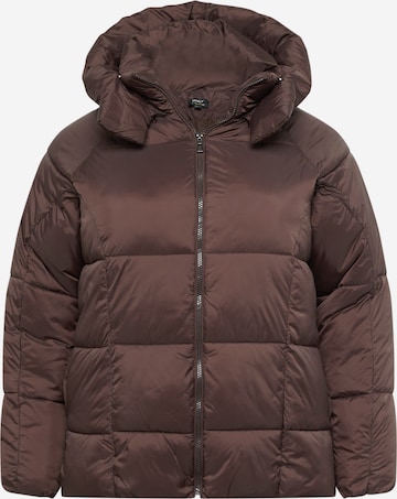 ONLY Curve Winter jacket 'MOON' in Brown: front