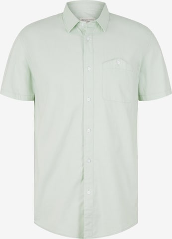 TOM TAILOR DENIM Regular fit Button Up Shirt in Green: front