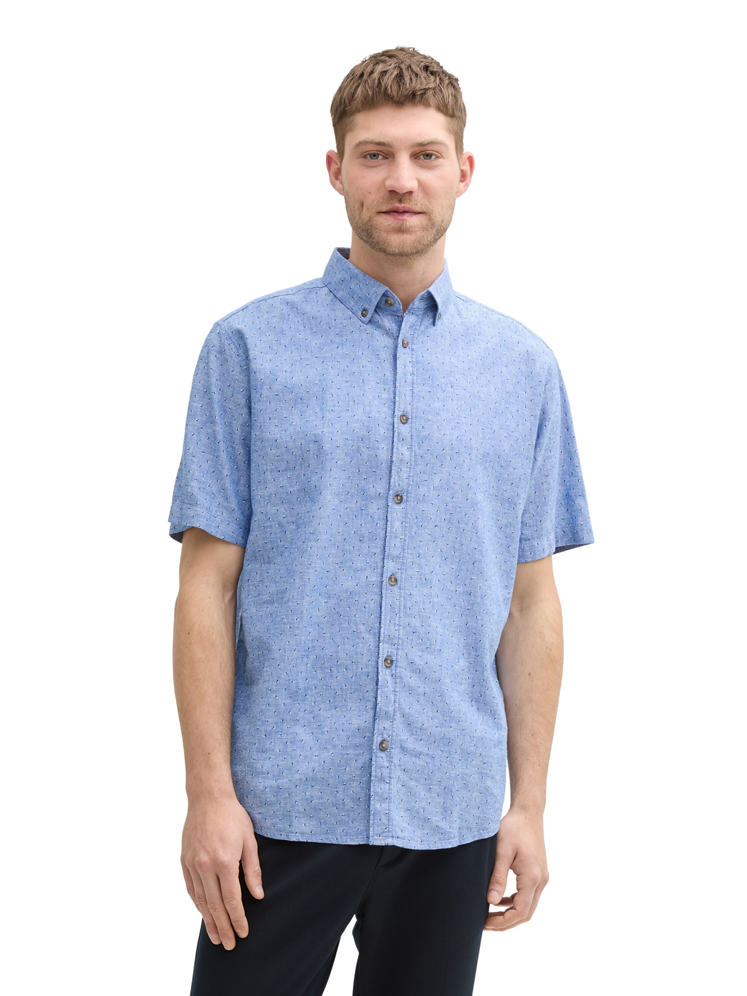 TOM TAILOR Rovný strih Košeľa - Modrá: predná strana