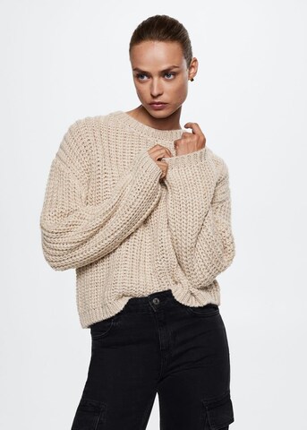 MANGO Pullover 'Porto' in Beige: predná strana