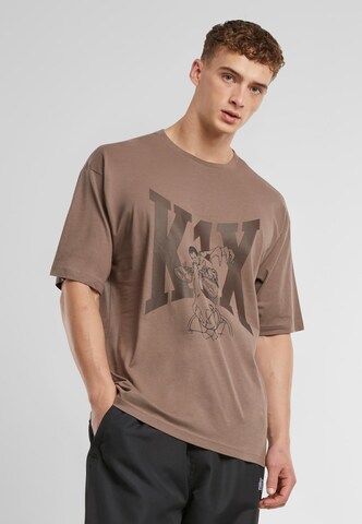 T-Shirt 'Alien Smash' K1X en marron : devant