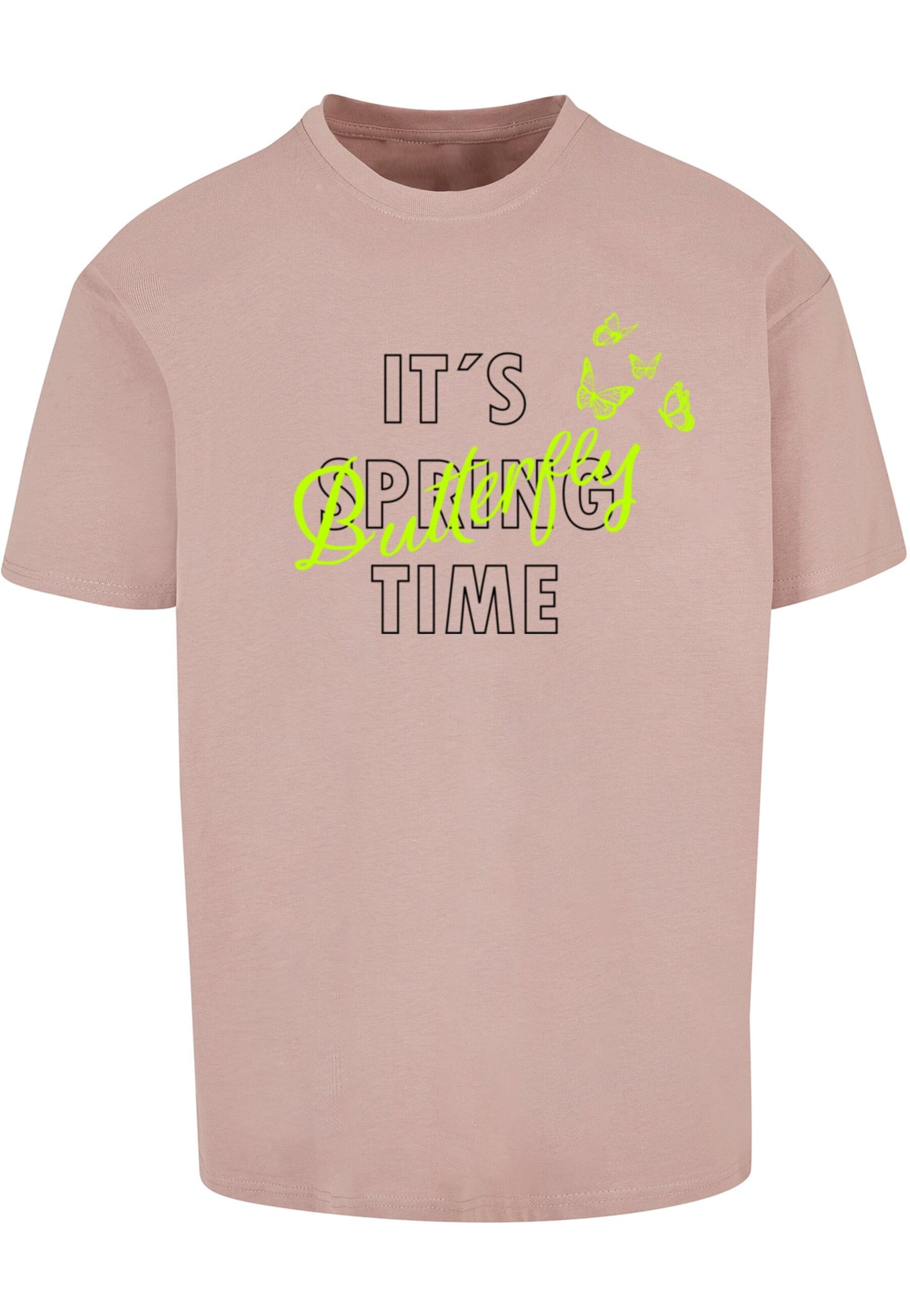 Merchcode Shirt 'Its Spring Time' in Roze: voorkant