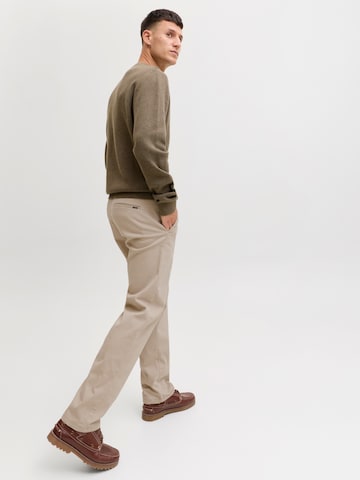 JACK & JONES Loosefit Lærredsbukser 'JPSTKane Dylan' i grå