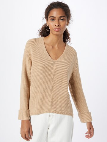 ABOUT YOU Sweater 'Tamara' in Beige: front