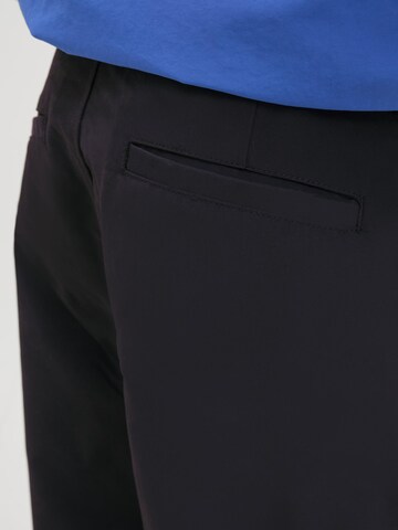 JACK & JONES Regular Trousers with creases 'Baggy' in Black