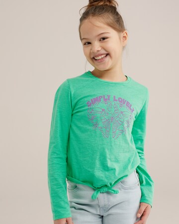 T-Shirt WE Fashion en vert : devant