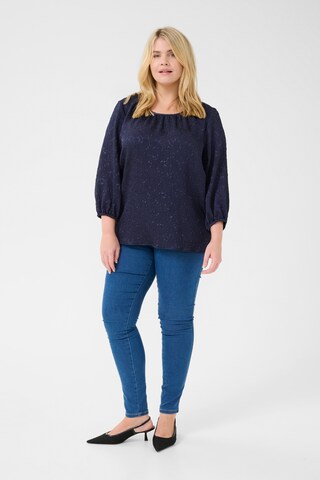 Chemisier 'Laureen' KAFFE CURVE en bleu