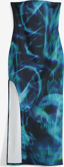 Bershka Kleid in blau / türkis / grün / schwarz, Produktansicht