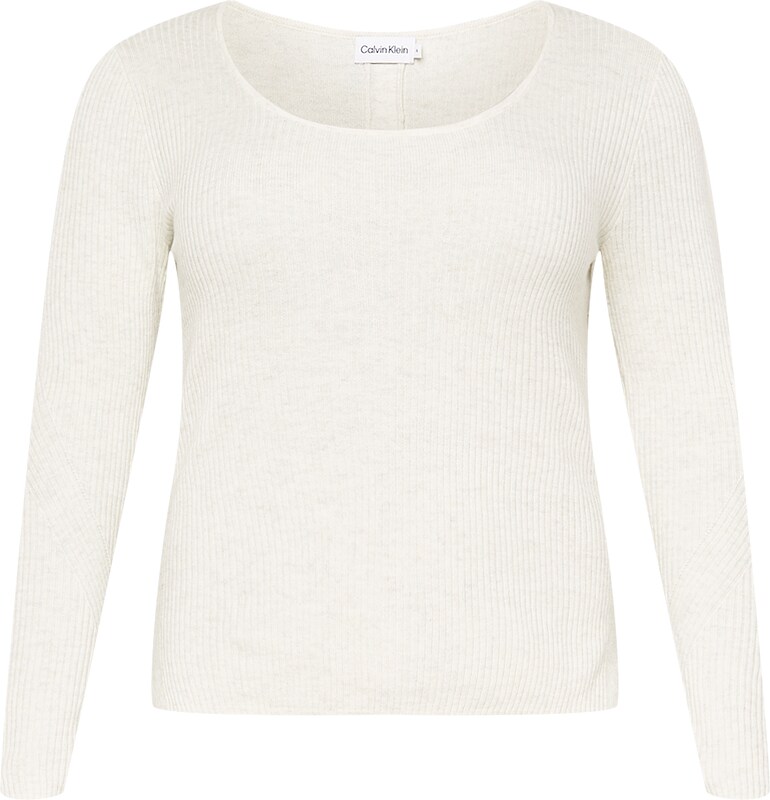 Calvin Klein Curve Pullover in Weiß Calvin Klein Curve Pullover in Weiß