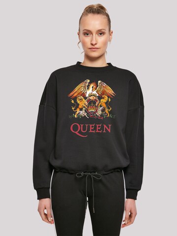 F4NT4STIC Sweatshirt 'Queen Classic Crest' in Schwarz: predná strana