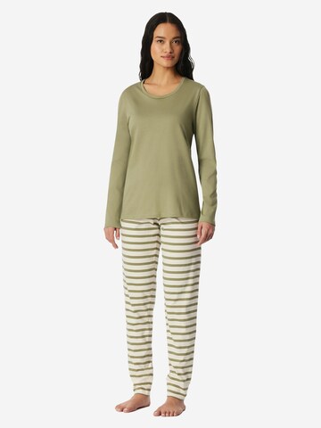 SCHIESSER Pyjama 'Casual Essentials' in Groen