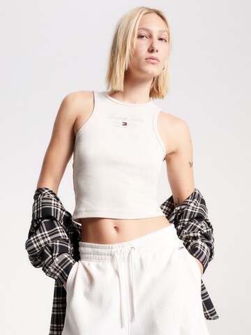 Tommy Jeans Top in Beige: front