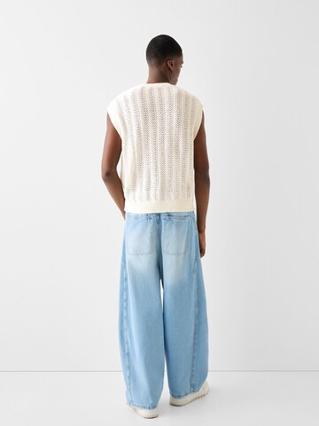Pull-over Bershka en blanc