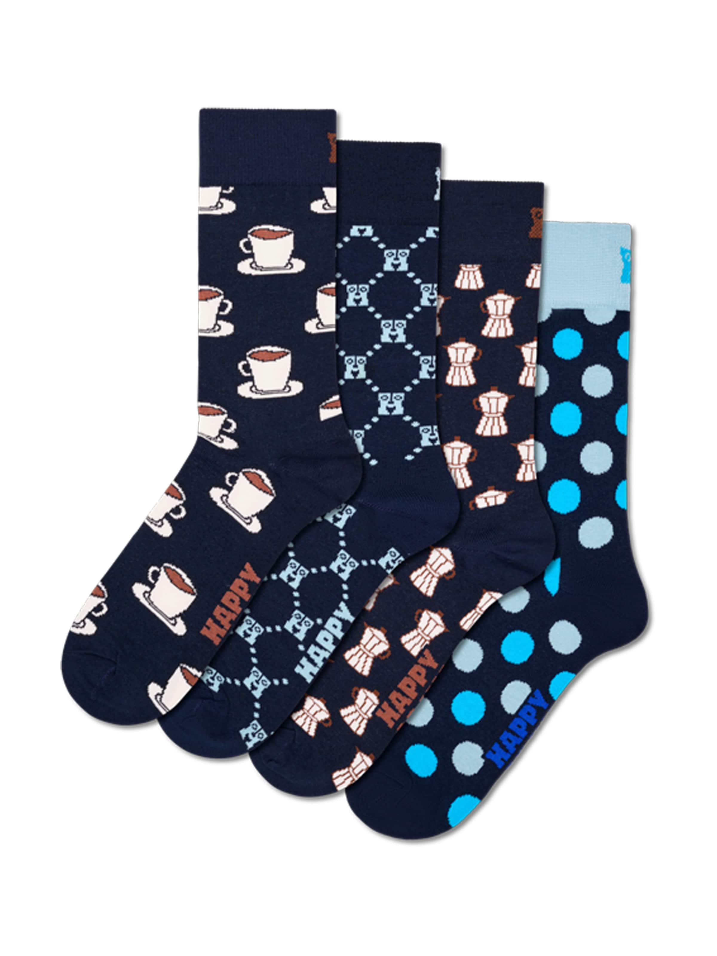 Happy Socks Socks 'Coffee' in Blue: front