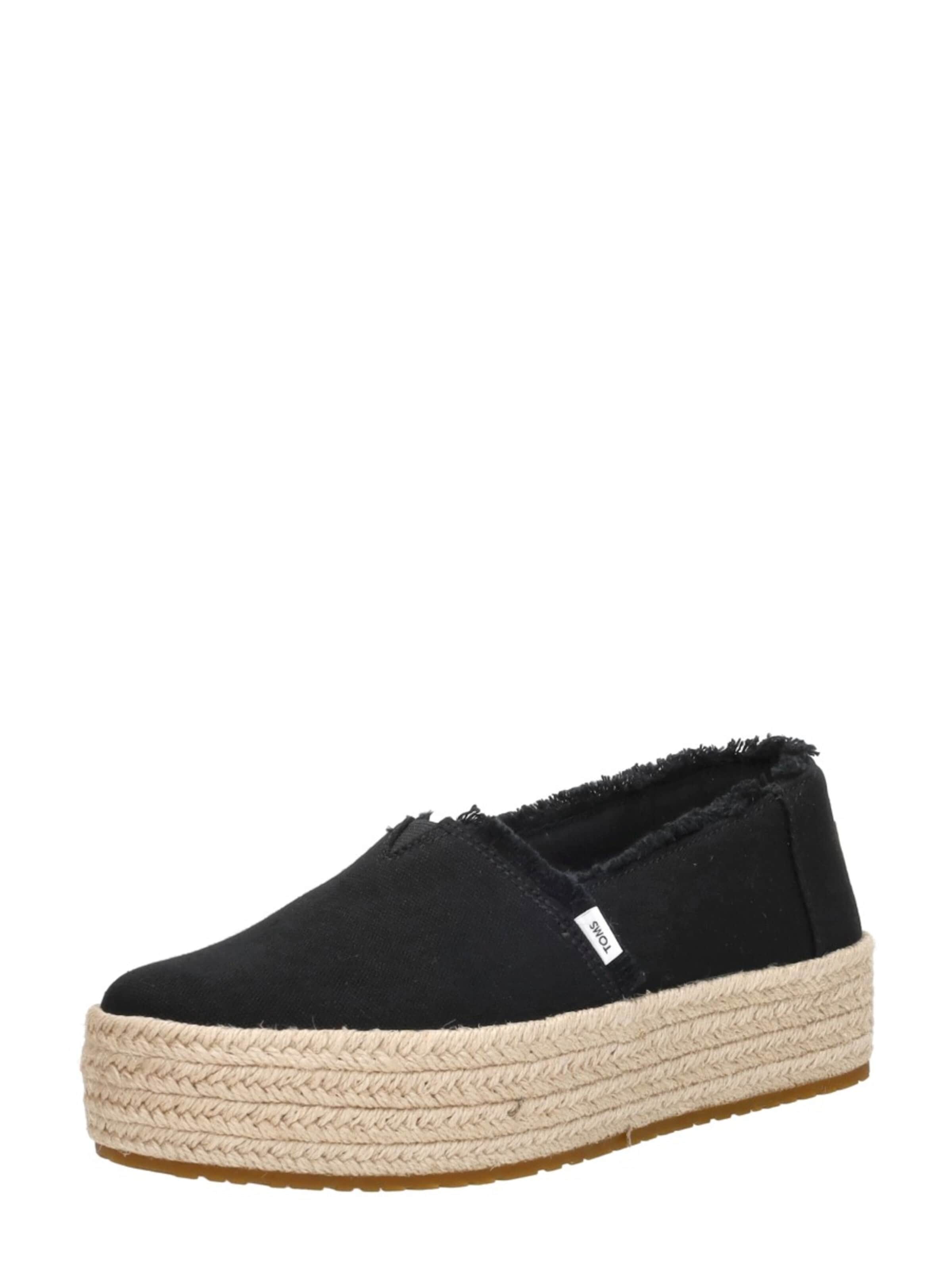 Espadrilles 'Valencia' TOMS en noir : devant