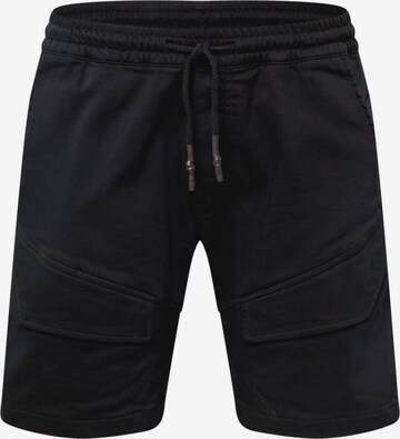 Regular Pantalon cargo 'Gus' JACK & JONES en noir : devant