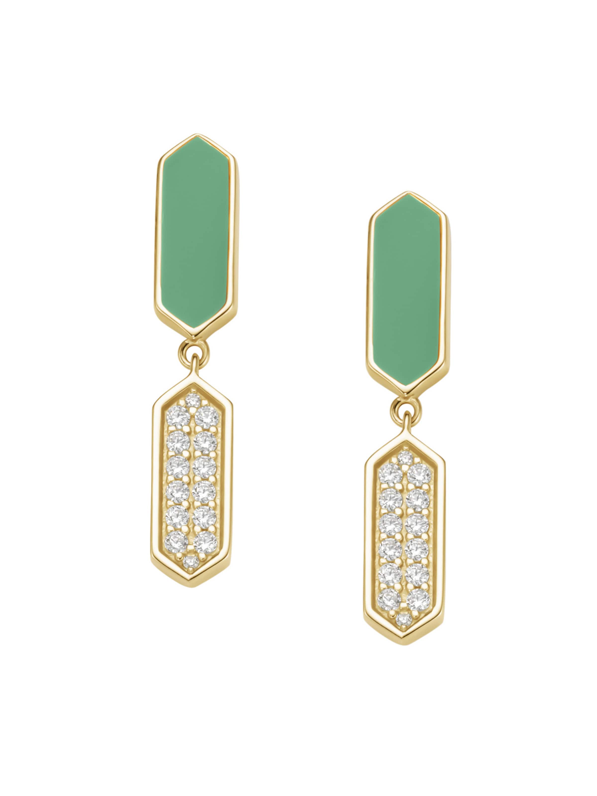 Giorgio Martello Milano Brincos em 30mm em ouro / verde, Vista do artigo