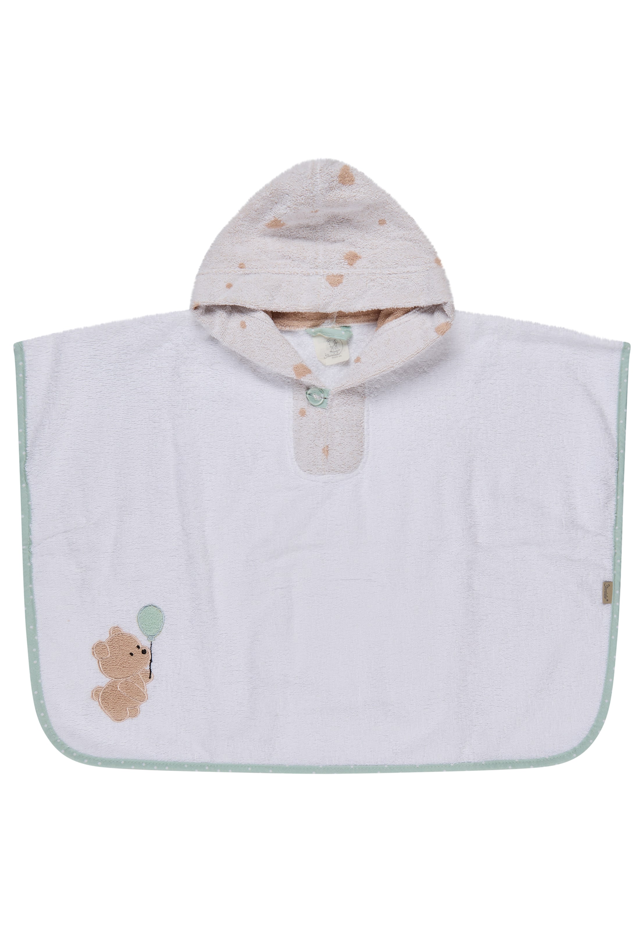 STERNTALER Bathrobe 'BÄR Bo' in White