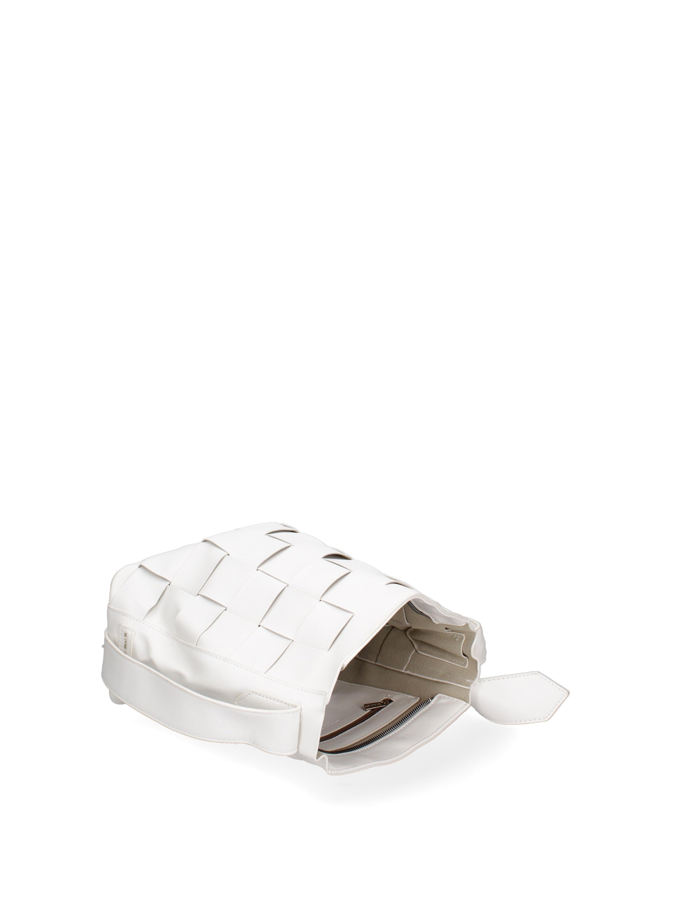 Borsa a spalla 'Borsa a Spalla Donna David Jones PVC Trapuntato Zip' di David Jones in bianco