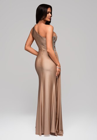 Ombre Evening Dress in Beige