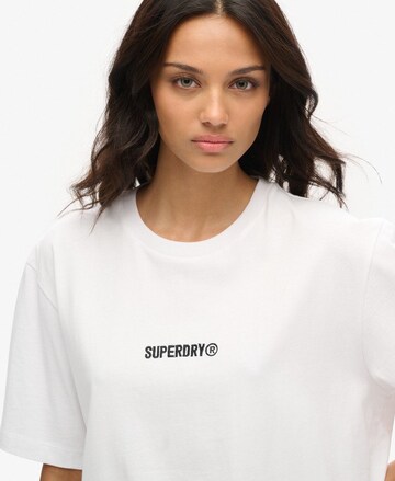 T-shirt oversize Superdry en blanc