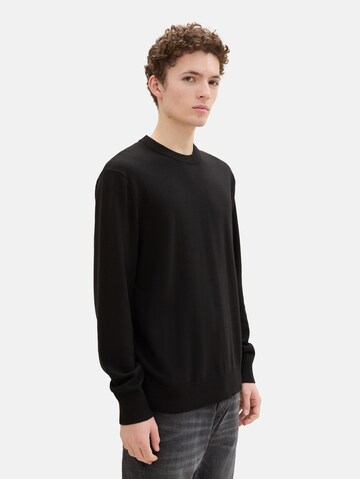 TOM TAILOR DENIM Sweater in Black