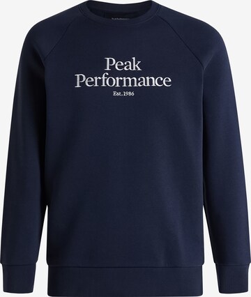 PEAK PERFORMANCE Sweatshirt 'Crew' in Blue: front