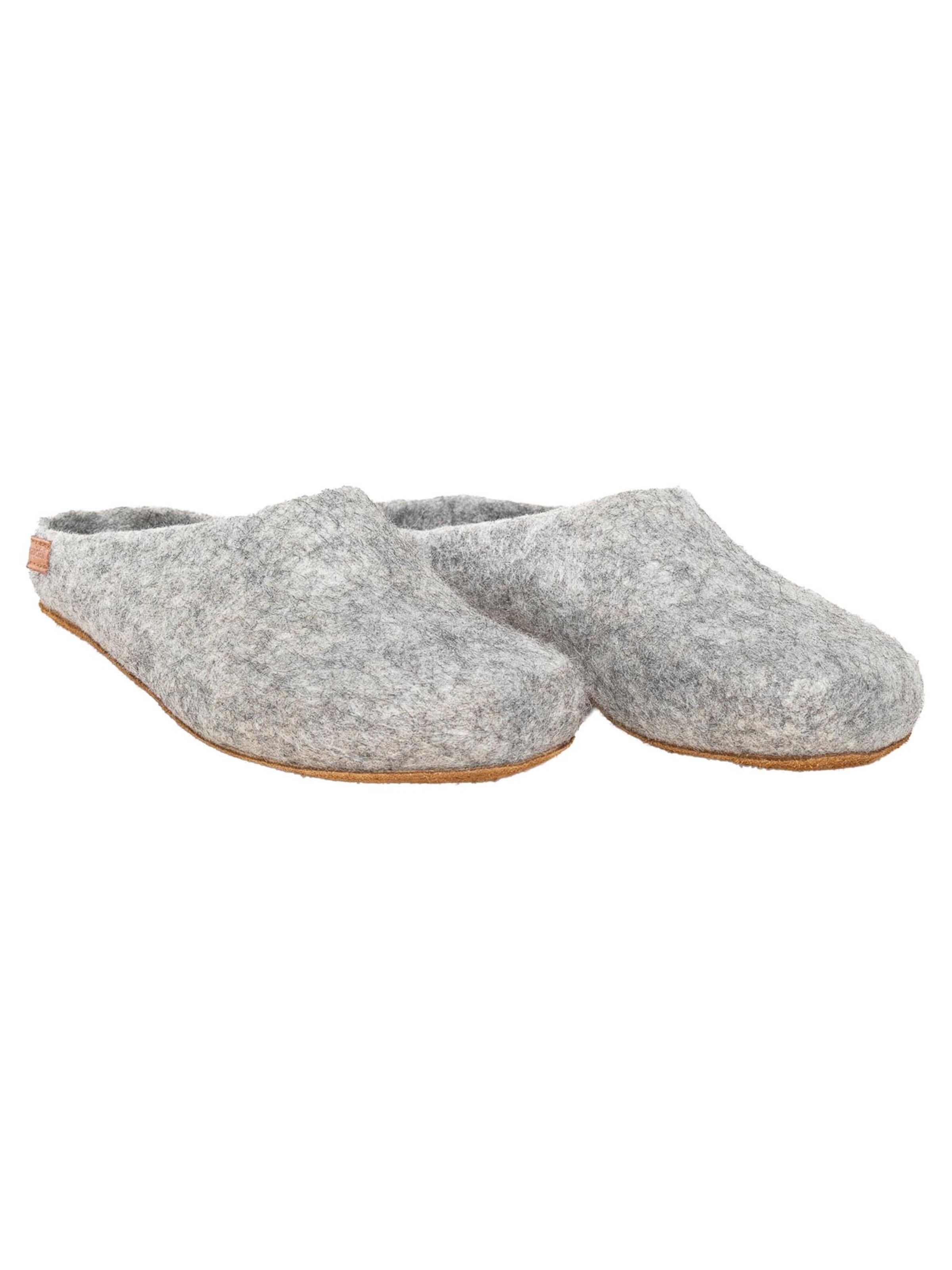 MagicFelt Mules 'Filz' in Grey: front