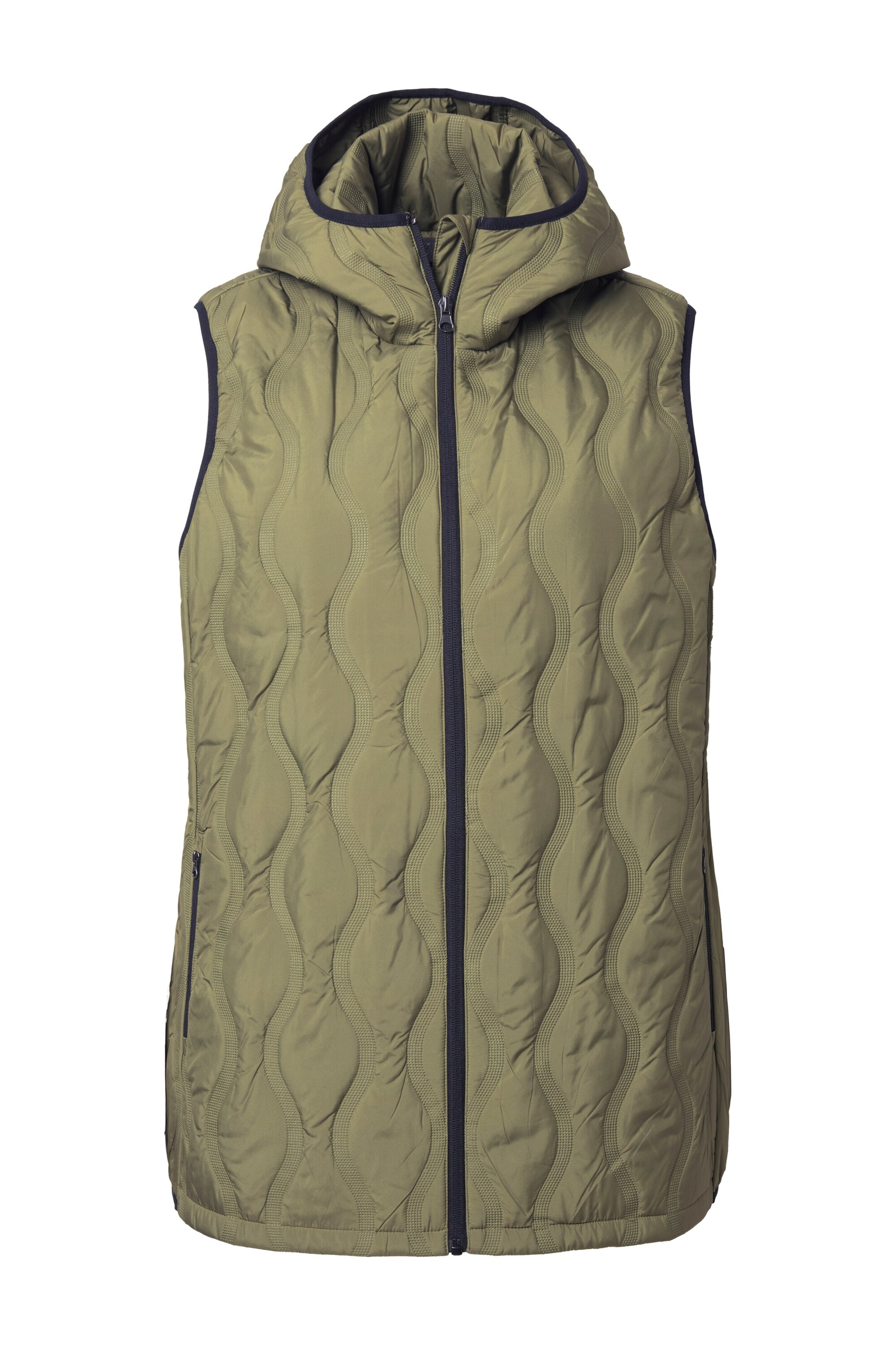 Ulla Popken Vest in Green: front