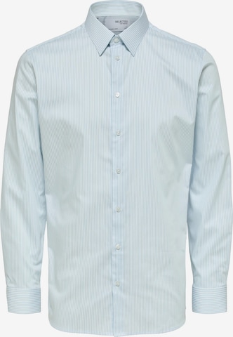 SELECTED HOMME - Camisa clássica 'NATHAN' em azul: frente