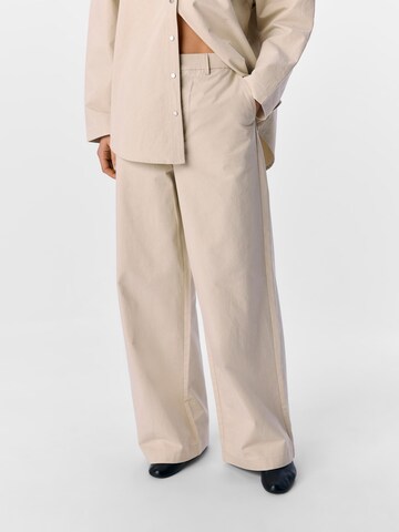 Wide Leg Pantalon OBJECT en beige : devant
