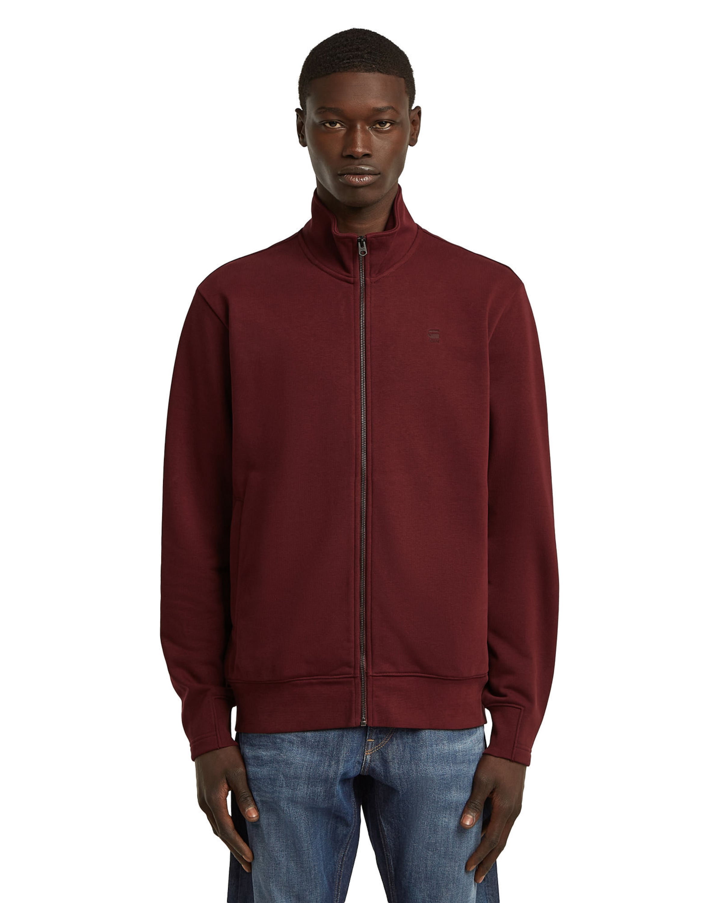 G-STAR Sweat jacket 'Nifous' in Red: front