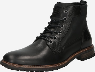 BULLBOXER Lace-Up Boots in Black: front