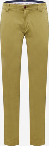 Tommy Jeans Chino Pants 'SCANTON' in Green: front