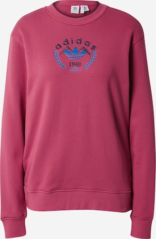 ADIDAS ORIGINALS Sweatshirt 'Crest Embroidery' in Pink: predná strana