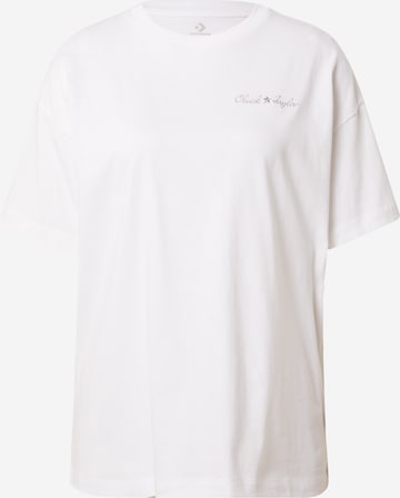 CONVERSE Тениска 'CHUCK TAYLOR' в бяло: отпред