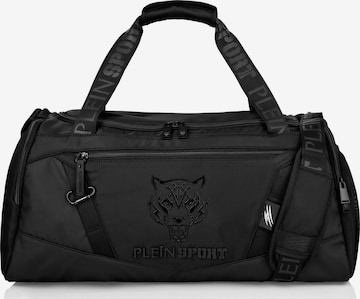 Borsa da viaggio 'Tiger' di Plein Sport in nero: frontale